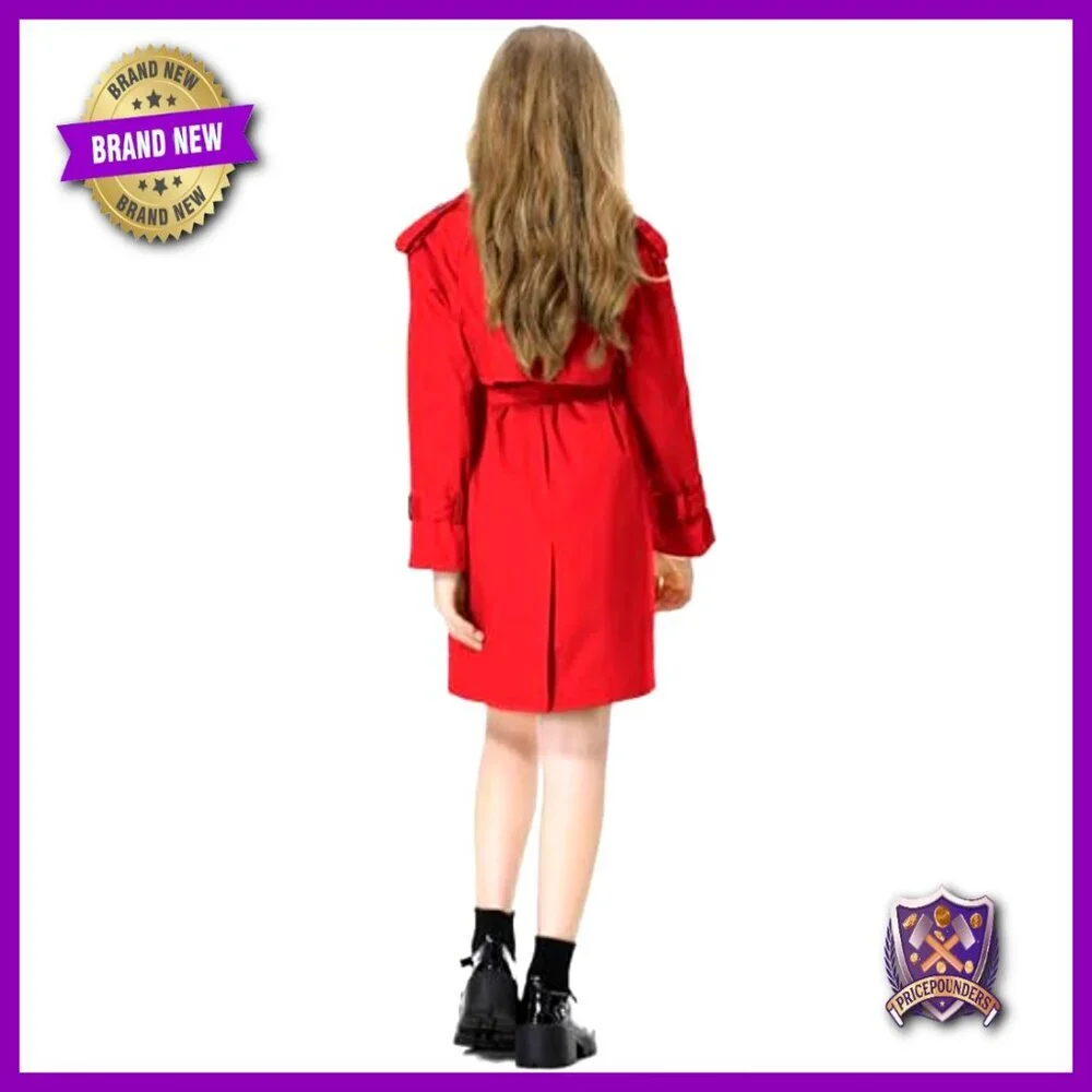 Waterproof Trench Coat Double Breasted Lapel Overcoat Outerwear Classic Chic